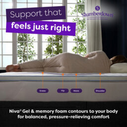 Slumberdown Gel Memory Foam Mattress Topper, 5Cm, King - thumbnail 3