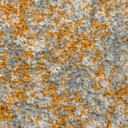 Loomed Super Soft Mottled Tonal Ochre Yellow & Grey Shaggy Runner Rug 60X240Cm - thumbnail 5