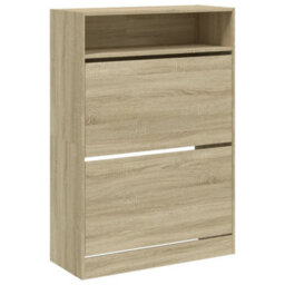 Berkfield Shoe Cabinet With 2 Flip-Drawers Sonoma Oak 80X34X116 Cm - thumbnail 2