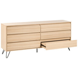 Beliani 6 Drawer Chest Cardigan Light Brown - thumbnail 6