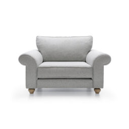Abakus Direct Ingrid Collection Cuddle Chair In Light Grey - thumbnail 2