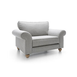 Abakus Direct Ingrid Collection Cuddle Chair In Light Grey - thumbnail 3