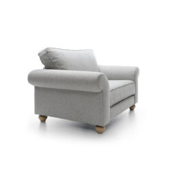 Abakus Direct Ingrid Collection Cuddle Chair In Light Grey - thumbnail 4