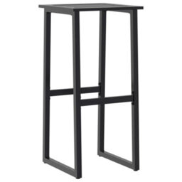 Berkfield Bar Stools 2 Pcs Black 38X38X80 Cm Powder-Coated Steel - thumbnail 4