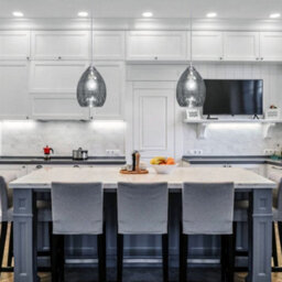 Long Life Lamps Company Retro Chrome Ceiling Pendant Light Fixture Grey Cracked Glass Oval Lamp Shade H3058 - thumbnail 9
