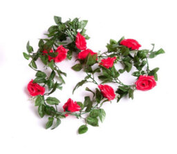 Best Artificial 7Ft Pink Silk Rose Garland Decoration - Perfect From Home, Office Or Events - thumbnail 6