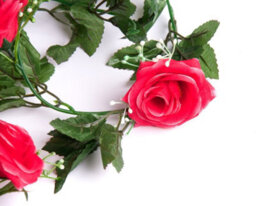 Best Artificial 7Ft Pink Silk Rose Garland Decoration - Perfect From Home, Office Or Events - thumbnail 7