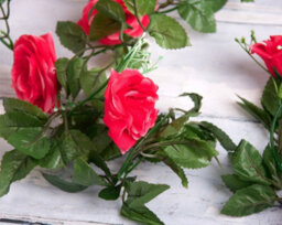Best Artificial 7Ft Pink Silk Rose Garland Decoration - Perfect From Home, Office Or Events - thumbnail 4