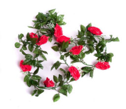 Best Artificial 7Ft Pink Silk Rose Garland Decoration - Perfect From Home, Office Or Events - thumbnail 8