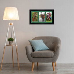 AK Frames 40X20Cm Black Modern Multi Photo Frame With Emerald Mount - Holds 3 Apertures (3X) 6X4 Photos - thumbnail 3