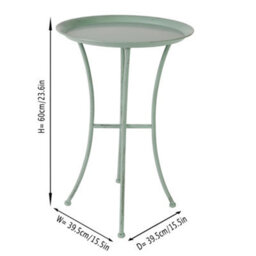 Dibor Traditional Sage Green Indoor Outdoor Garden Tray Table - thumbnail 6