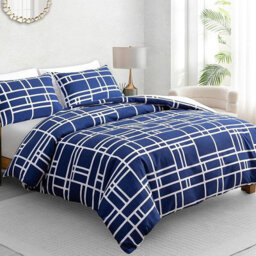 Pamposh 4 Pcs King Size Duvet Cover Sets With Matching White King Size Fitted Sheets Premium Microfibre Reversible Bedding Set - thumbnail 4