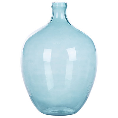 Beliani Flower Vase Roti Glass 39 Cm Light Blue - image 1