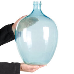 Beliani Flower Vase Roti Glass 39 Cm Light Blue - thumbnail 4