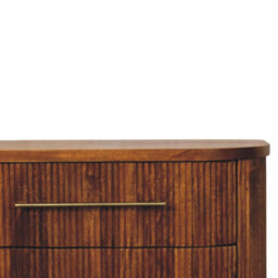 Artisan Furniture Solid Wood Emerson Ribbed Chest, 3-Drawers, Brown - thumbnail 5