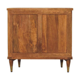 Artisan Furniture Solid Wood Emerson Ribbed Chest, 3-Drawers, Brown - thumbnail 7