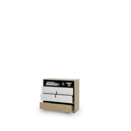 Arte Kanu White And Oak Copenhagen Chest Of Drawers 100Cm - thumbnail 2