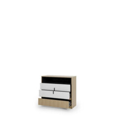 Arte Kanu White And Oak Copenhagen Chest Of Drawers 100Cm - thumbnail 3