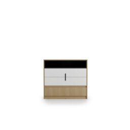 Arte Kanu White And Oak Copenhagen Chest Of Drawers 100Cm - thumbnail 4