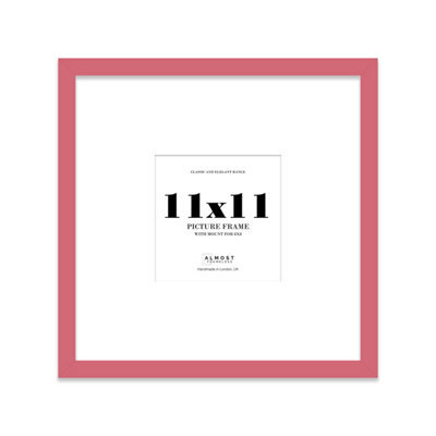 "11X11"" Pink Picture Frame - 11X11"" Square Frame With 8X8"" Mount For 11X11""/8X8"" Pictures Luxurious Style Gallery Wall, 1 Pack" - image 1