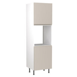 Kitchen Kit Single Oven Tall Housing Unit 600mm W/ J-Pull Cabinet Door - Ultra Matt Light Grey