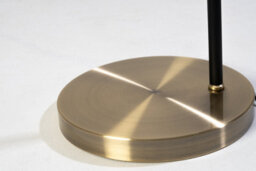 K Living Caitlin Antique Brass And Black Floor Lamp With An Industrial Style Finish - thumbnail 3