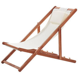 Beliani Folding Deck Chair Avellino With Replacement Fabrics Acacia Wood Dark Brown - thumbnail 5