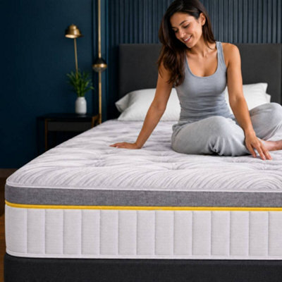 6Ft Super King Hybrid Mattress 1000 Pocket Sprung Reflex Foam Mattress (180X200X25Cm) - image 1