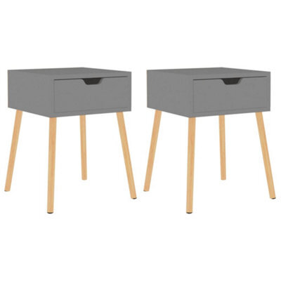 Berkfield Modern Bedside Cabinets 2 Pcs Grey 40X40X56 Cm Engineered Wood - image 1