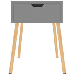 Berkfield Modern Bedside Cabinets 2 Pcs Grey 40X40X56 Cm Engineered Wood - thumbnail 3