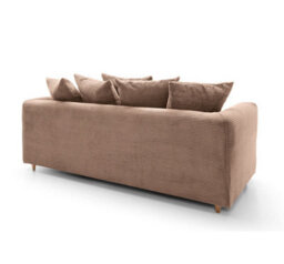 Abakus Direct Jumbo Brown Cord 3 Seater Sofa For Living Room With Thick Luxury Deep Filled Cushioning - thumbnail 4