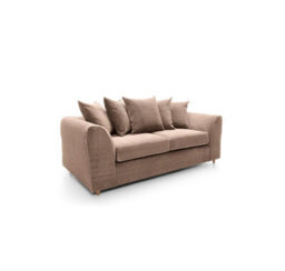 Abakus Direct Jumbo Brown Cord 3 Seater Sofa For Living Room With Thick Luxury Deep Filled Cushioning - thumbnail 3