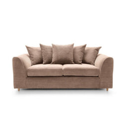 Abakus Direct Jumbo Brown Cord 3 Seater Sofa For Living Room With Thick Luxury Deep Filled Cushioning - thumbnail 2