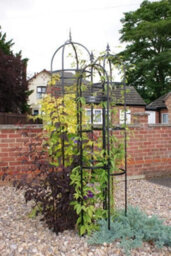 Poppy Forge 8Ft Traditional Tower, Garden Obelisk, Plant Support - Solid Steel - L46 X W45.7 X H243.8 Cm - Black - thumbnail 3