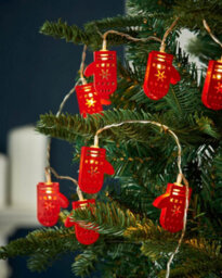 Werchristmas Warm White 10 Santa Gloves Led String Lights 1.8 M - thumbnail 5