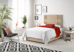 Somnior Beds Somnior Flexby Plush Beige 3Ft Memory Foam Divan Bed With 2 Drawers, Mattress & Headboard - Single - thumbnail 1