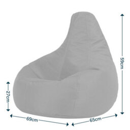 icon Kids Recliner Beanbag Indoor And Outdoor Orange Set Of 2 - thumbnail 8