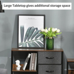 Homcom Chest Dresser Tower With 3 Drawers Storage Cabinet Organizer, Black - thumbnail 5