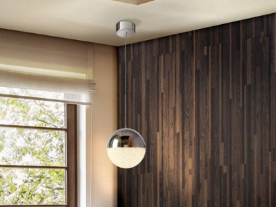 Luminosa Lighting Luminosa Sphere Integrated Led Globe Ceiling Pendant Chrome - Uk Stock - image 1