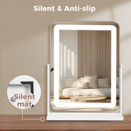 Emitto Hollywood Mirror Vanity Makeup Mirror With Light Rotation Tabletop - thumbnail 9