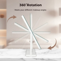 Emitto Hollywood Mirror Vanity Makeup Mirror With Light Rotation Tabletop - thumbnail 5