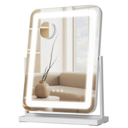 Emitto Hollywood Mirror Vanity Makeup Mirror With Light Rotation Tabletop - thumbnail 2
