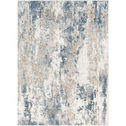 Livabliss Allegro-Abstract Blue Bleige Grey Modern Marble Living Dining Bedroom Rug 200 X 275 Cm Easy Care, Non Shedding - thumbnail 2