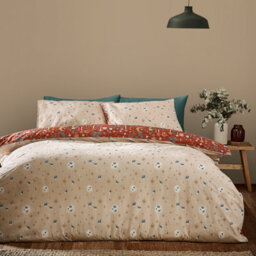 Catherine Lansfield Enchanted Twilight Animals Reversible King Duvet Cover Set With Pillowcases Burnt Orange - thumbnail 2