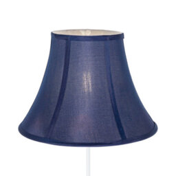 Happy Homewares Traditional Empire Shaped 12 Inch Lamp Shade In Rich Silky Navy Cotton Fabric - thumbnail 2