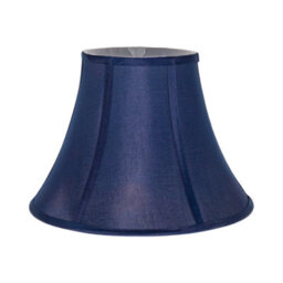 Happy Homewares Traditional Empire Shaped 12 Inch Lamp Shade In Rich Silky Navy Cotton Fabric