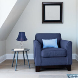 Happy Homewares Traditional Empire Shaped 12 Inch Lamp Shade In Rich Silky Navy Cotton Fabric - thumbnail 7