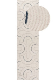 The Rugs Carmel Cream/blue Geometric Area Rug And Runner Non Shedding, Stain Resistant, Soft - thumbnail 2