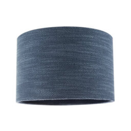 Happy Homewares Designer Bobbled And Textured Linen Lamp Shade In Navy Midnight Blue - thumbnail 1