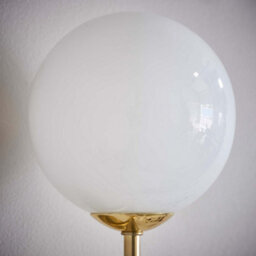 Anson Lighting Fresco Satin Brushed Gold With Gloss Opal Glass Shades Trendy 1 Light Wall Light - thumbnail 8